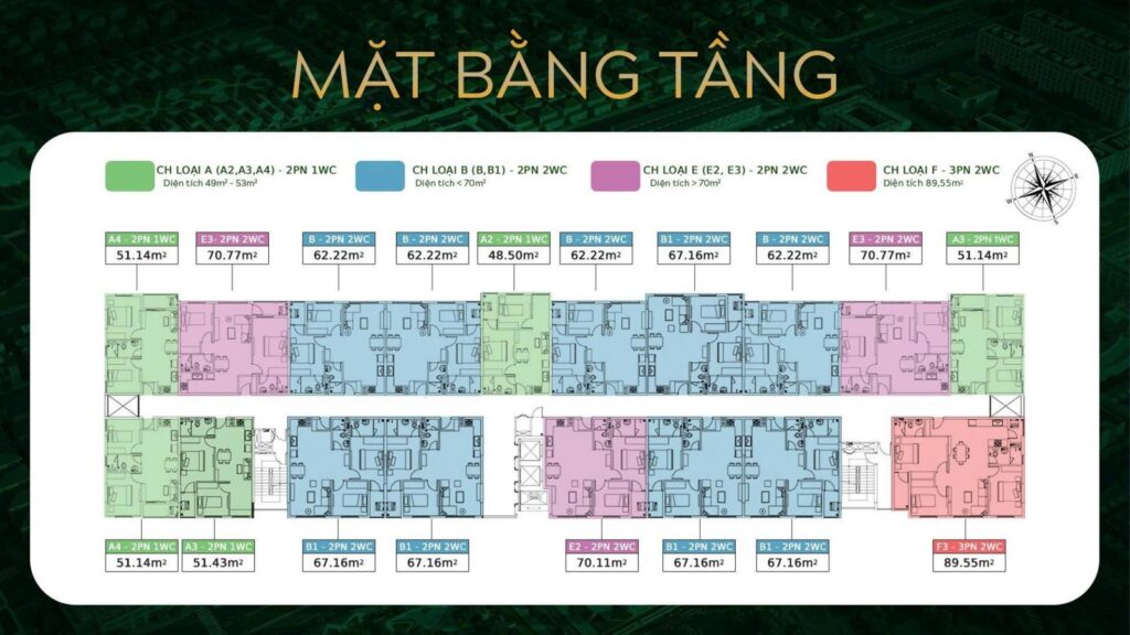 Mặt bằng tầng block SOLENA Green Town Bình Tân