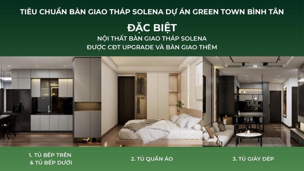Nội thất bàn giao căn hộ SOLENA Green Town Bình Tân