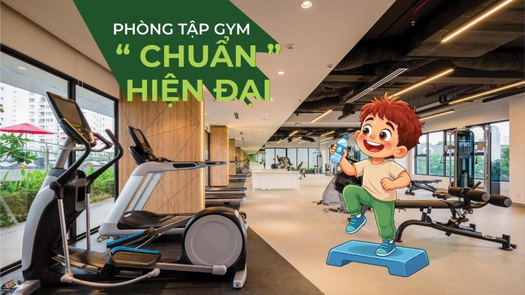 Phòng gym hiện đại Green Town Bình Tân